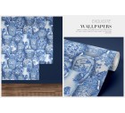 Hand Painted Royal Vase Print Patterns!-Indigo-Tashi
