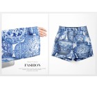 Hand Painted Royal Vase Print Patterns!-Indigo-Tashi