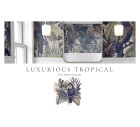 Regal Opulence, Luxurious Tropical Palms and Birds Pattern Design.-Tropicals-Tashi
