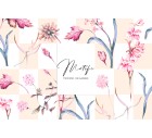 Charmeuse, elegant watercolor Floral prints.-Floral-Tashi